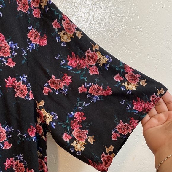 Public School NY Rima Asymmetrical Floral Short Sleeve Dress Size US 6 - Picture 7 of 8